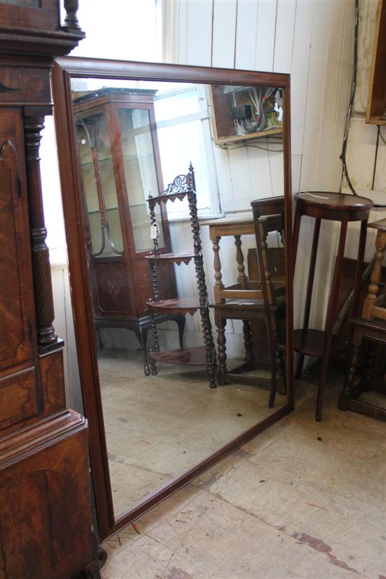 Large walnut framed mirror